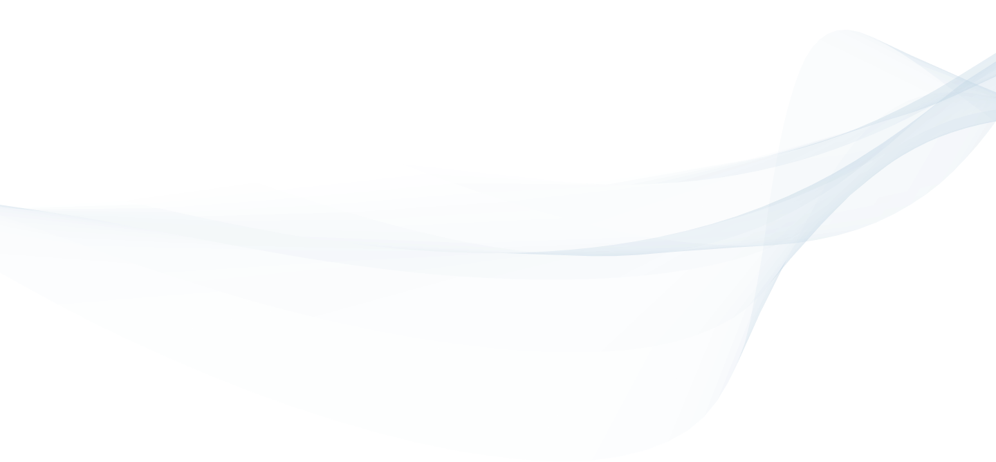 Abstract light blue gradient wave graphic on white background.